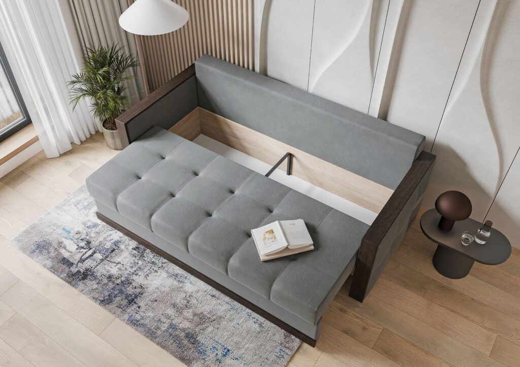 БРУНО диван VIVALDI 08 (DARK GREY) темно-серый №3