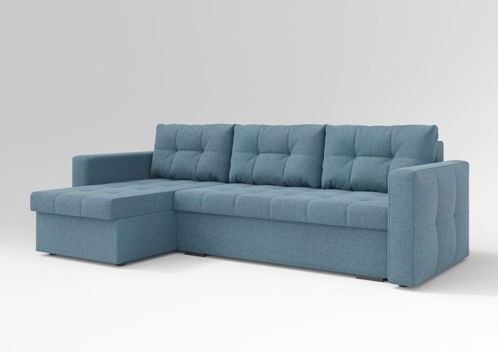 ГРЕЙС угловой диван SHERLOCK 750 голубой №2