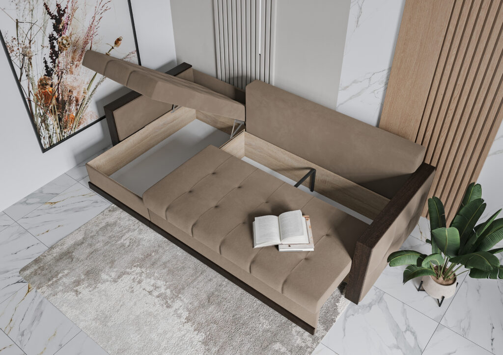 БРУНО угловой диван ULTRA DENIM синий №4