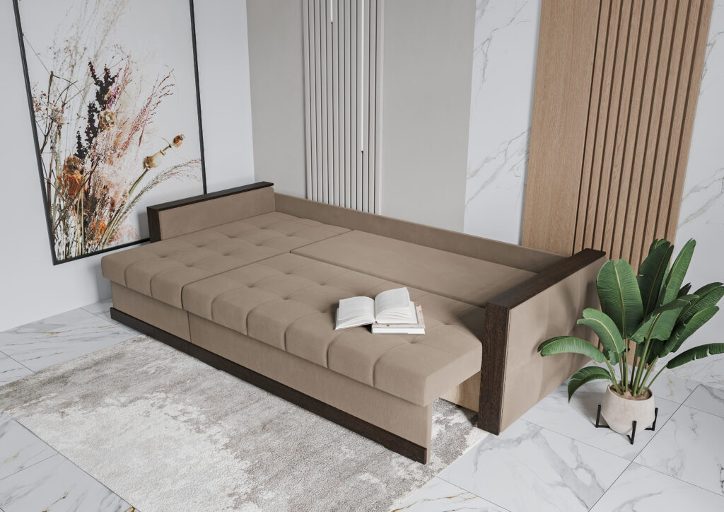 БРУНО угловой диван ULTRA DENIM синий №3