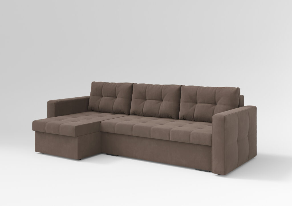 ГРЕЙС угловой диван ULTRA CHOCOLATE коричневый №2