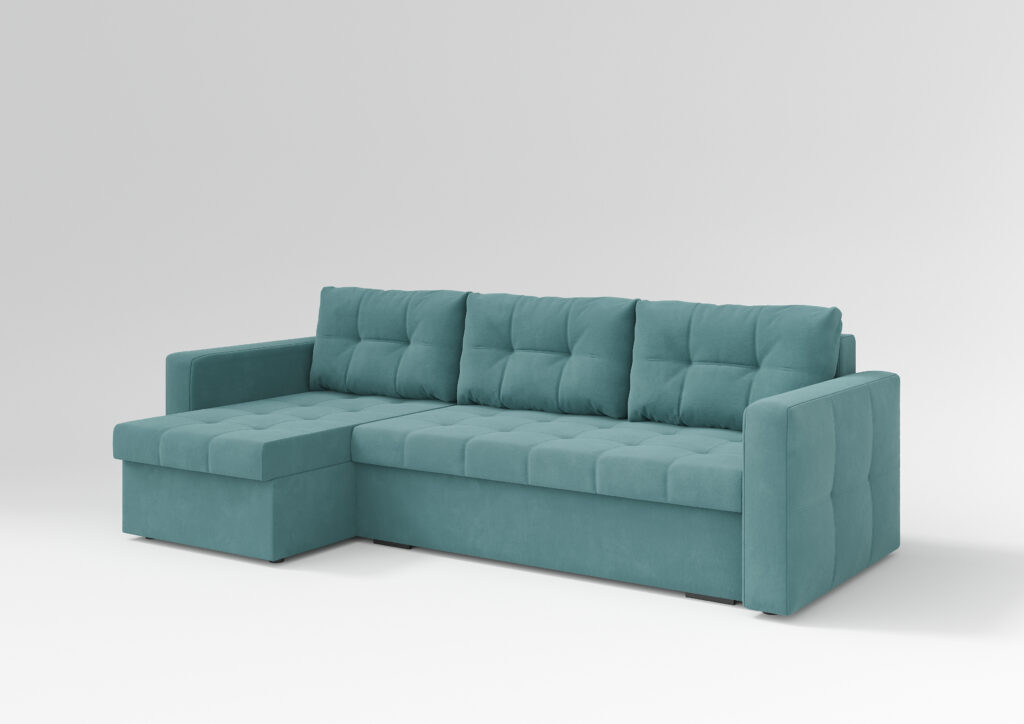 ГРЕЙС угловой диван ULTRA MINT мятный №2