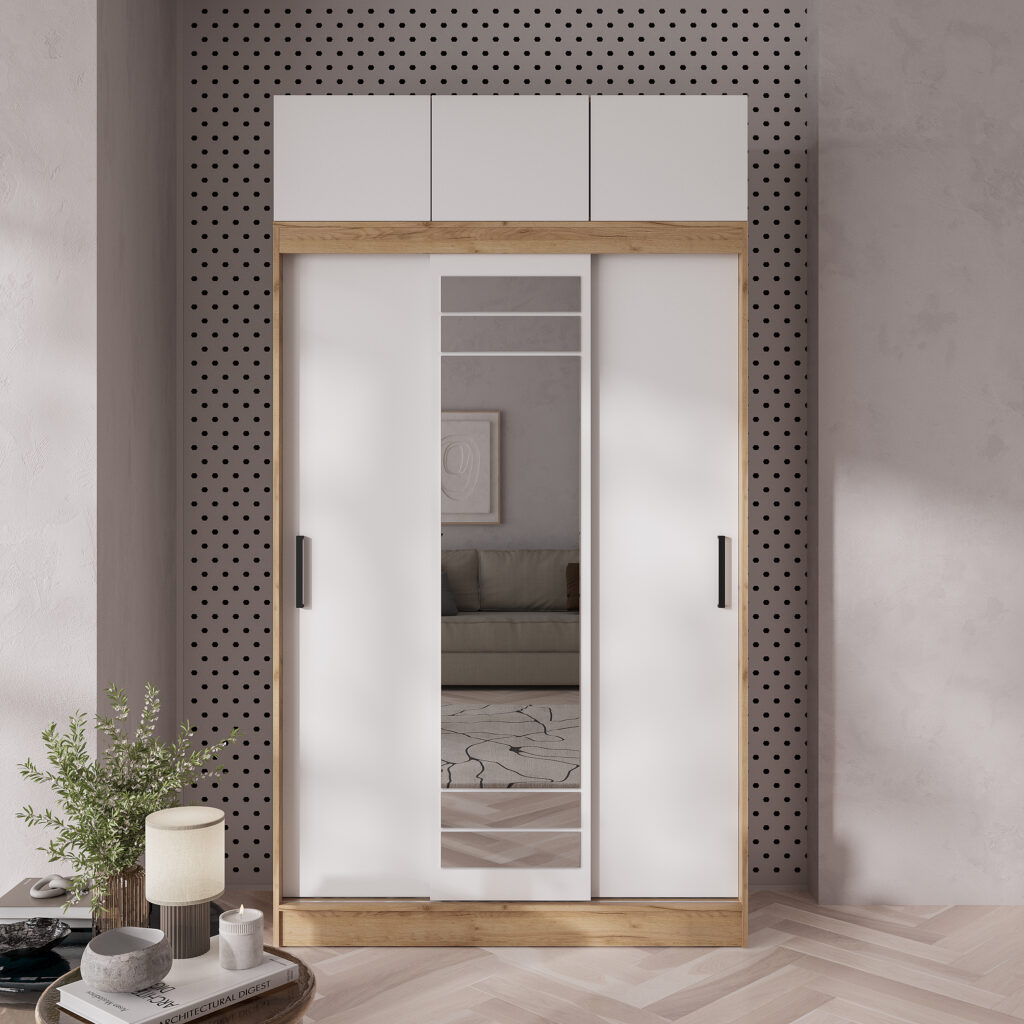 Шкаф-купе «Тео» ШКК-02 крафт/белый №8