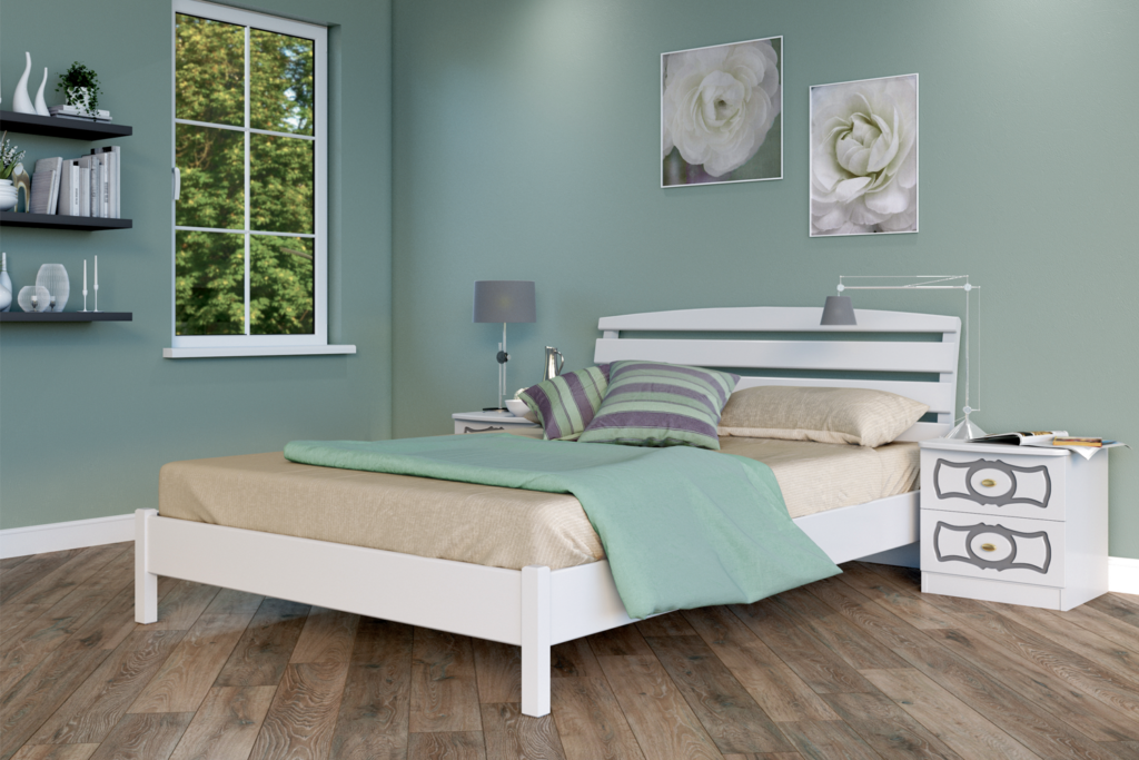 КАМЕЛИЯ-1 кровать 0,9м, цвет БЕЛЫЙ АНТИЧНЫЙ* №2