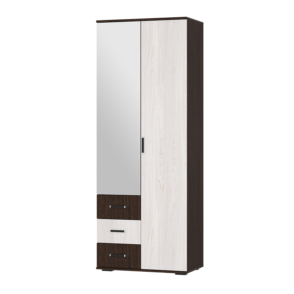 «Белла» шкаф 2-х створчатый венге/ясень белый «Белла» шкаф 2-х створчатый венге/ясень белый