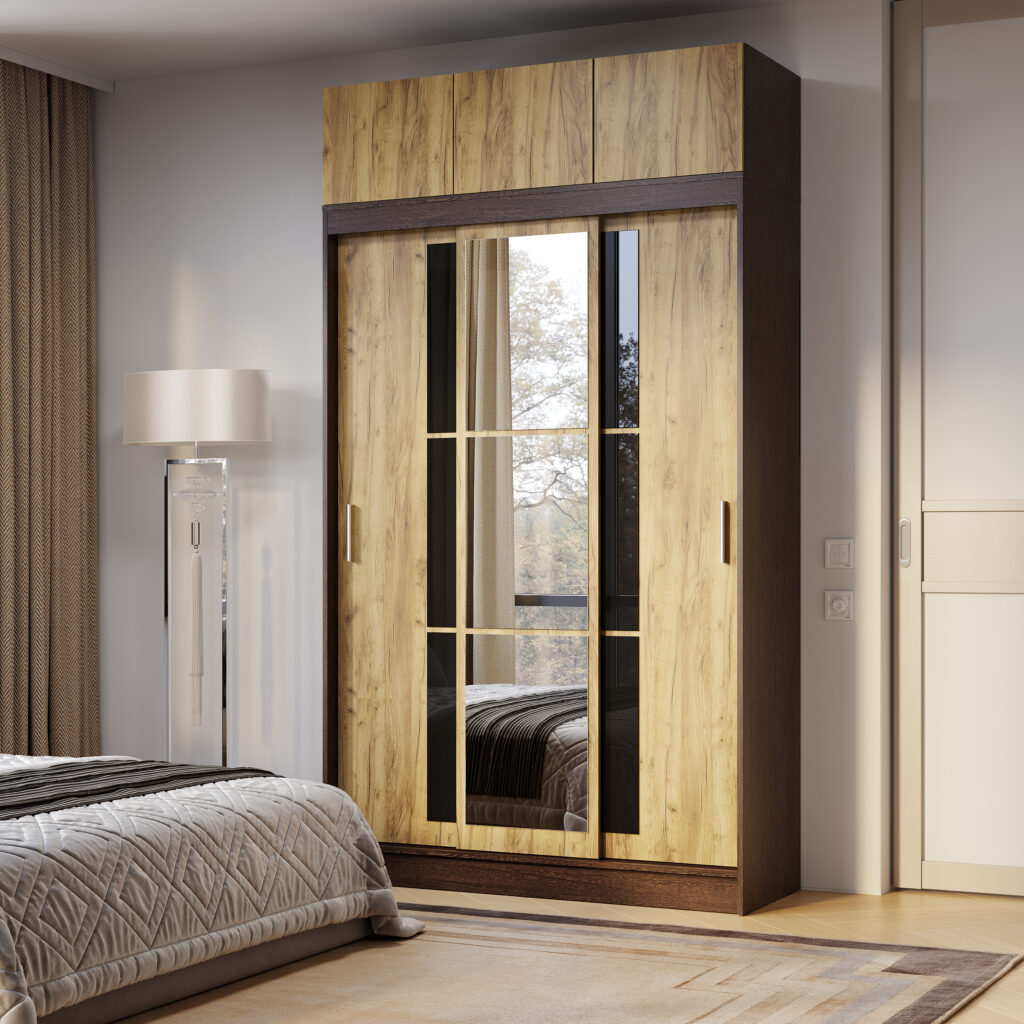 Шкаф-купе «Денвер» ШКК-03 венге/крафт №4