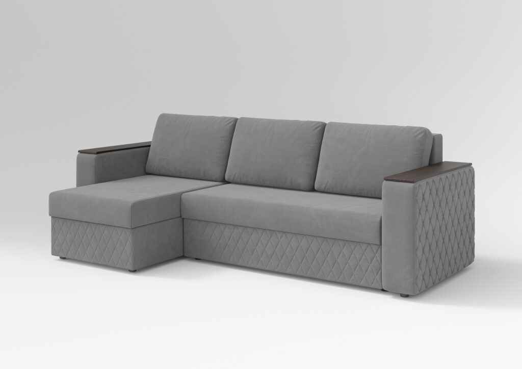 ФОРВАРД угловой диван ULTRA GREY (VIVALDI 07) серый