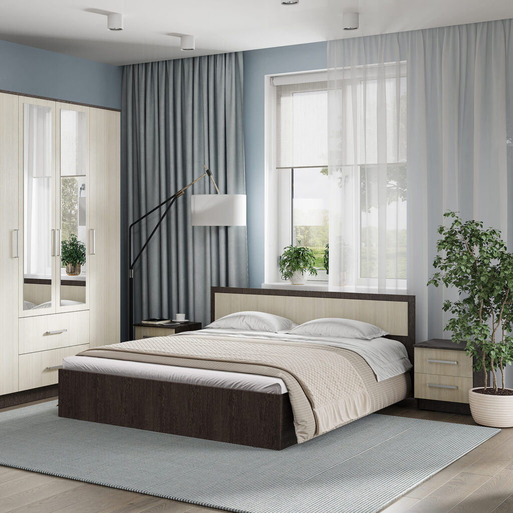 ФИЕСТА кровать 1,4 м венге/лоредо (без настила) НОВАЯ №2