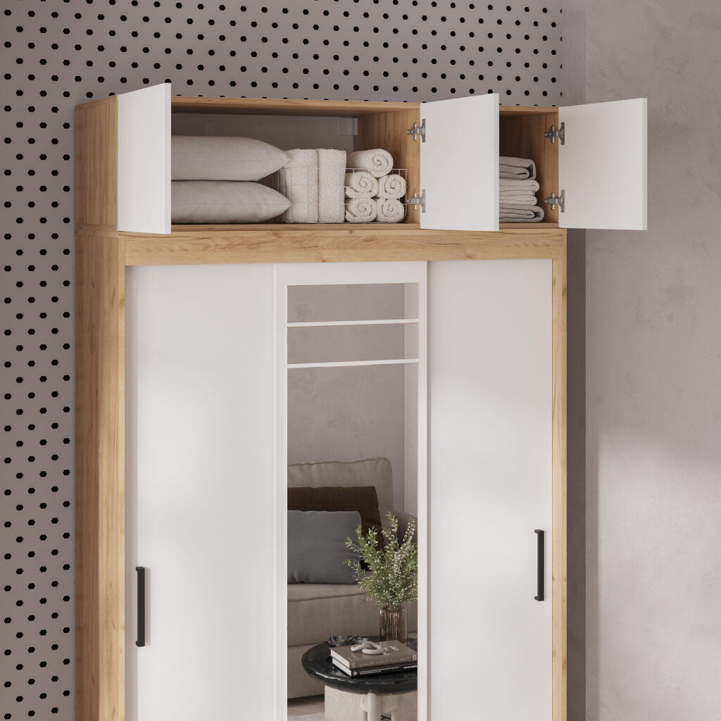 Шкаф-купе «Тео» ШКК-02 крафт/белый №5