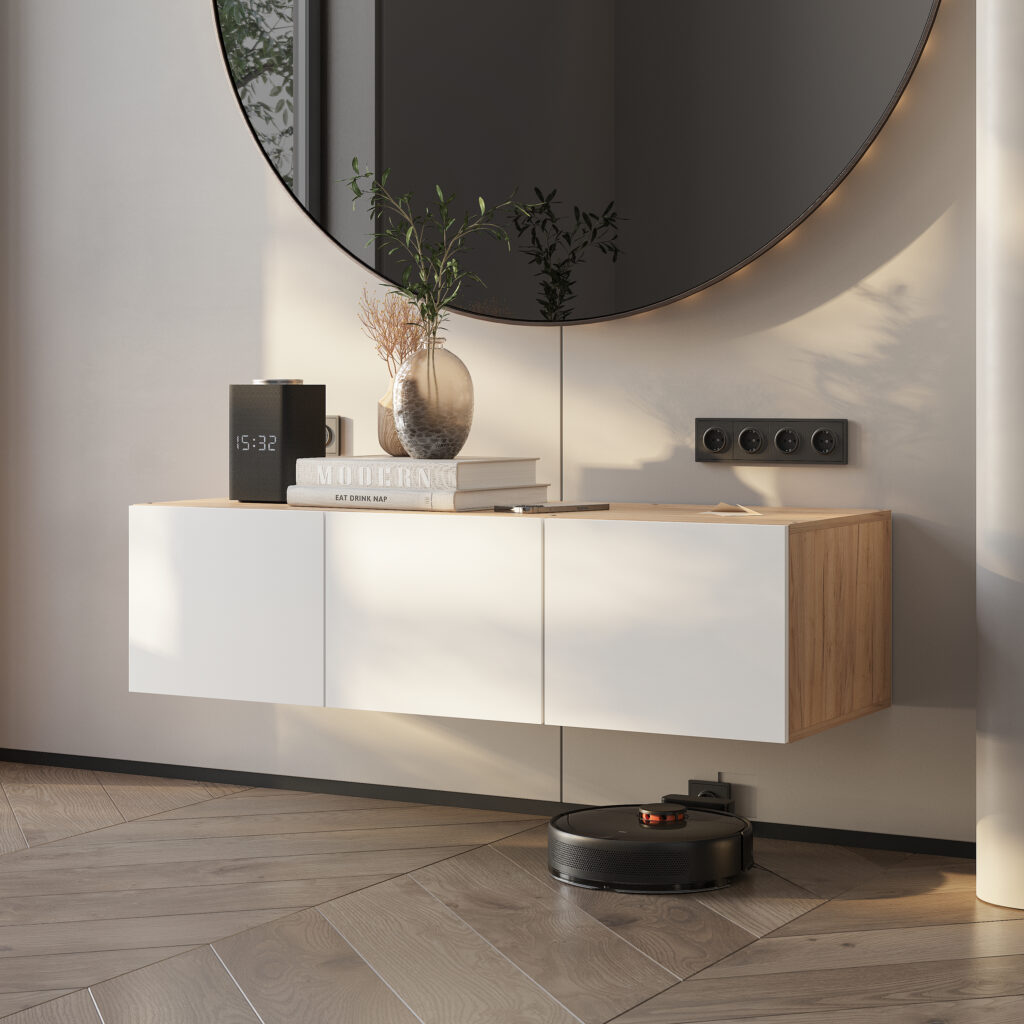 ТАЙМ Тумба  ТБ-18 Крафт/Белый №3