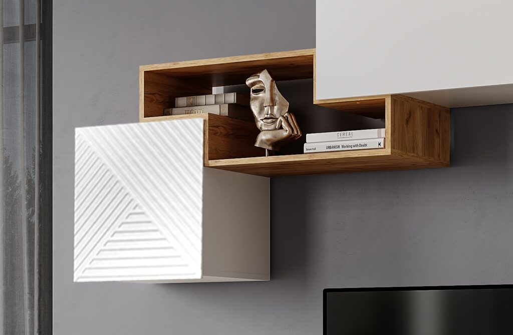 SkyFree Стенка НМ-001 Дуб Крафт золотой/ Белый 2700х2000х353 №3