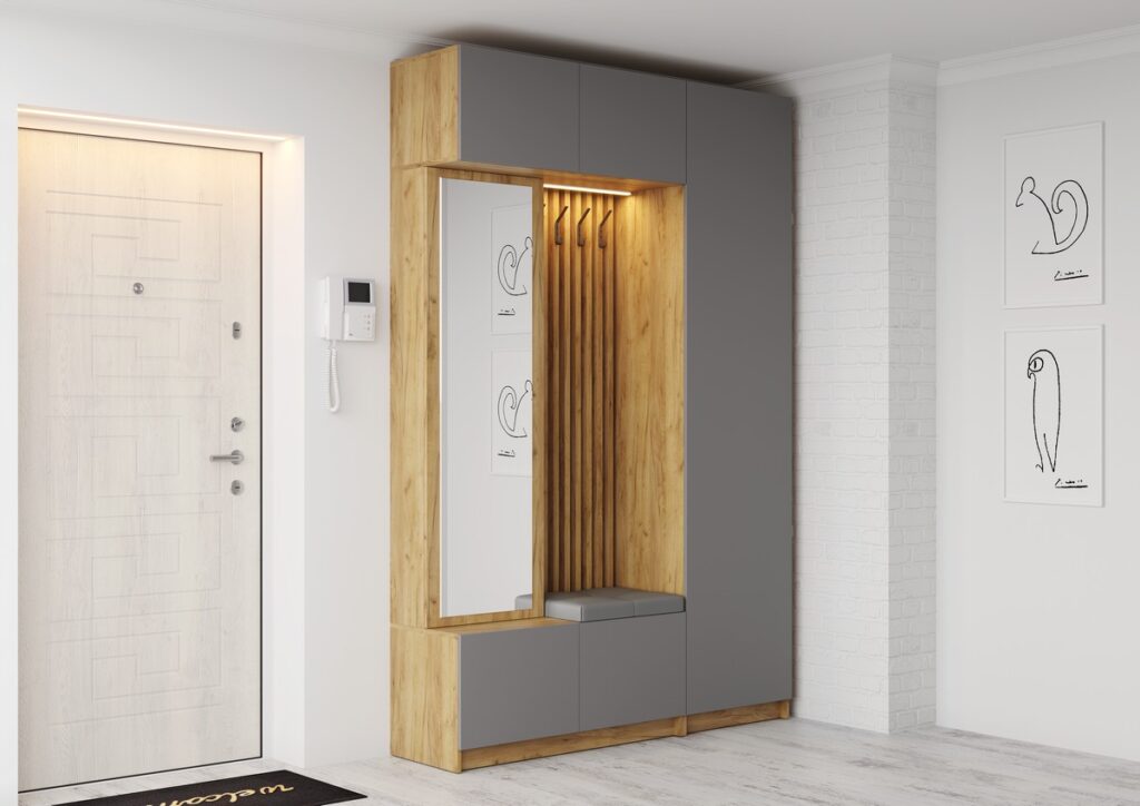 БОСТОН прихожая Дуб Крафт золотой/Серый шифер №4