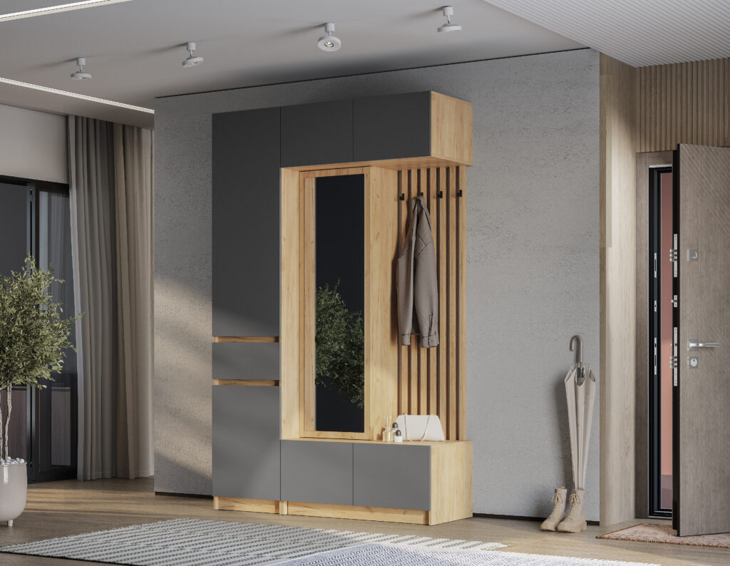 Прихожая «Багира» крафт/графит Прихожая «Багира» крафт/графит