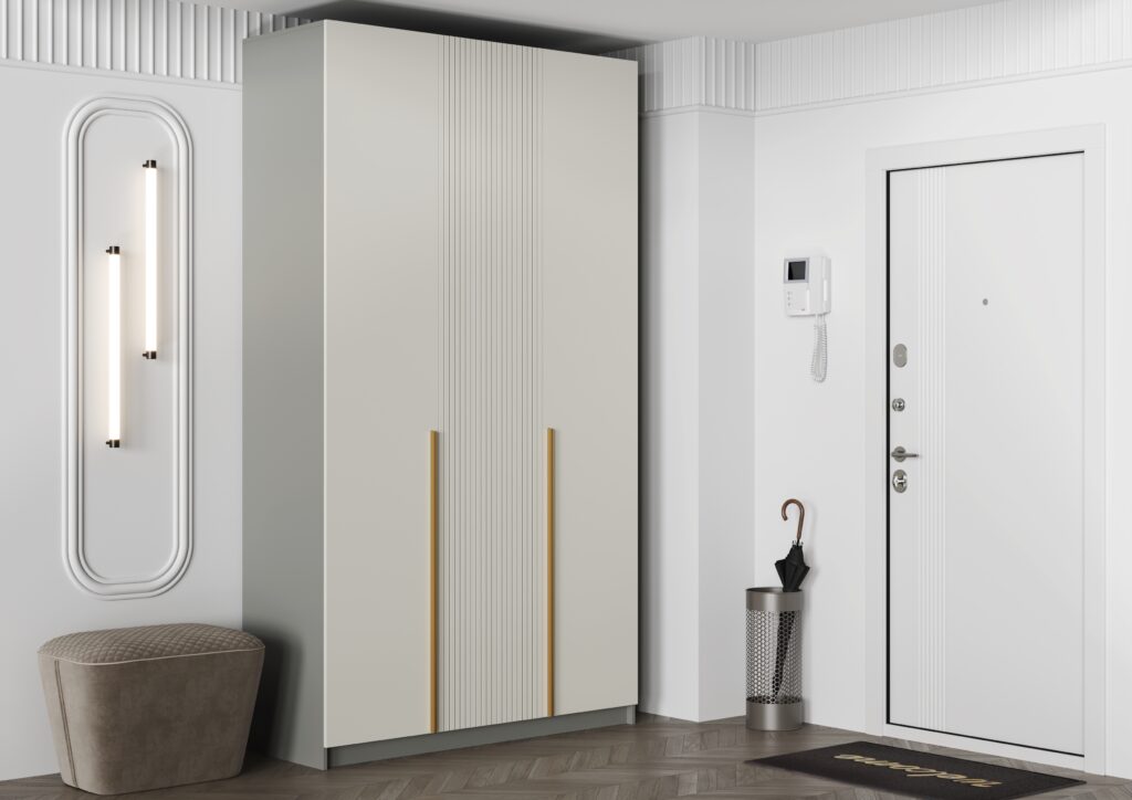 СЕЛЕНА Шкаф ШК-001 (3-ств.) Шиншилла Серая/матовая Кварц Грей №5