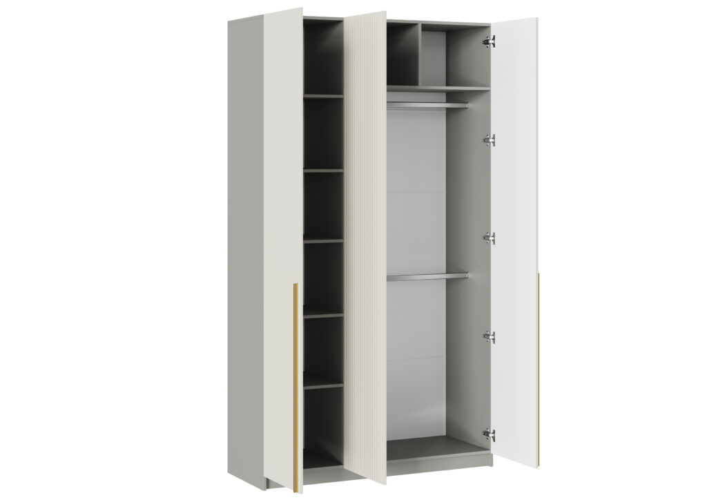 СЕЛЕНА Шкаф ШК-001 (3-ств.) Шиншилла Серая/матовая Кварц Грей №4