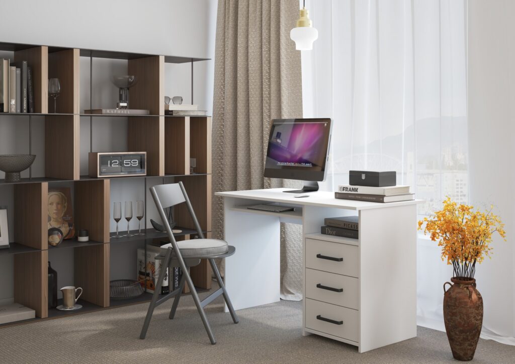 ЛИК-5 Стол компьютерный СК-6 1150х740х570 Белый №2