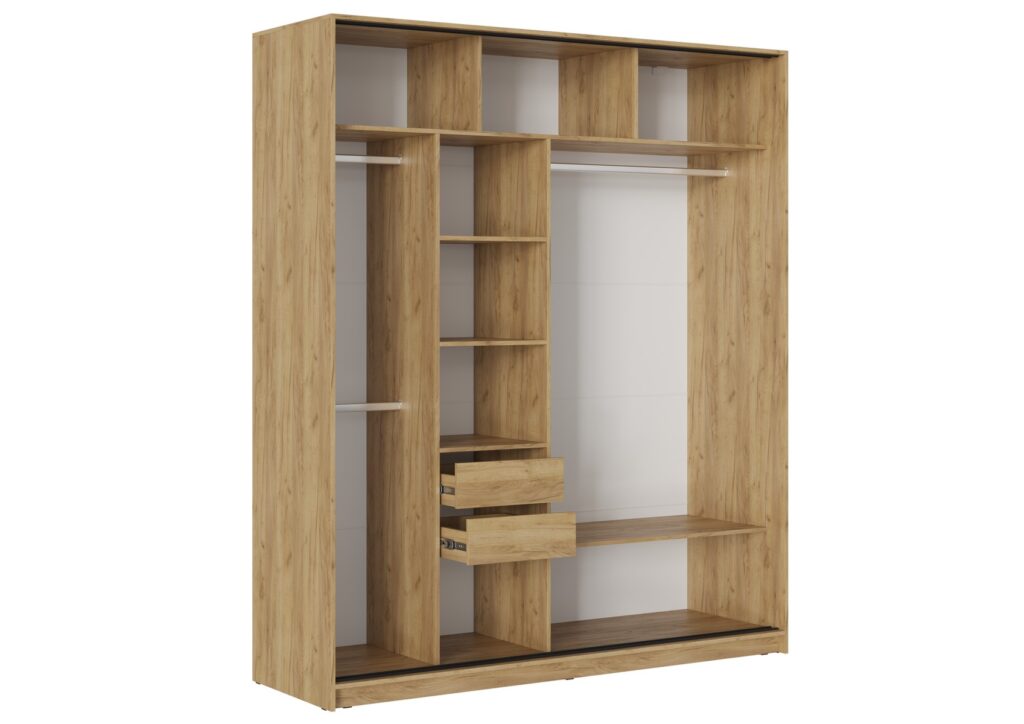 БОСТОН ШК-005 Шкаф-купе ЛДСП Дуб Крафт золотой/Серый шифер №4