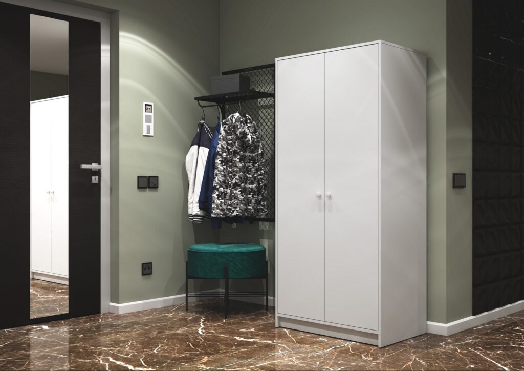 ЛАЙТ Шкаф ШК-001 810х1756х526 БЕЛЫЙ №2