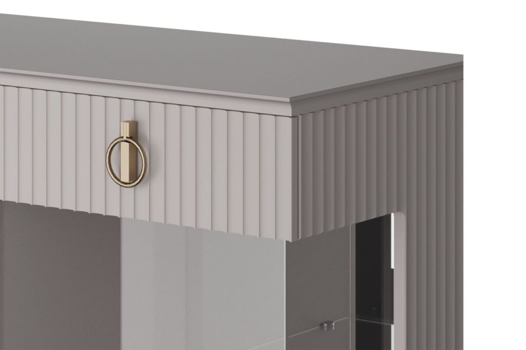 ФАРГО Льняной ЛАК, ТУМБА-БАР 4 ДВЕРИ + 2 ЯЩИКА №6