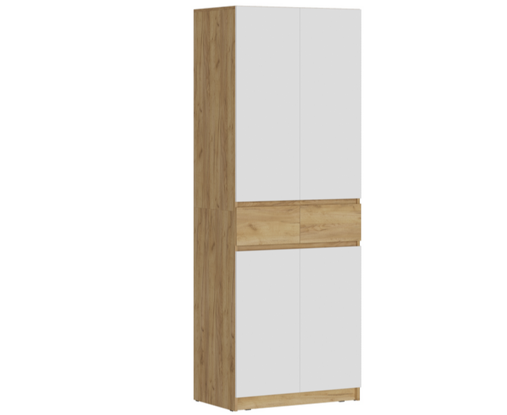 КВИК-СТЕП Шкаф ШК-001 (2ств.) Дуб Крафт золотой/Белый КВИК-СТЕП Шкаф ШК-001 (2ств.) Дуб Крафт золотой/Белый