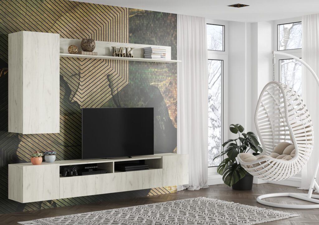 СОЛО-16 НМ Стенка ЛДСП Дуб Крафт белый №3