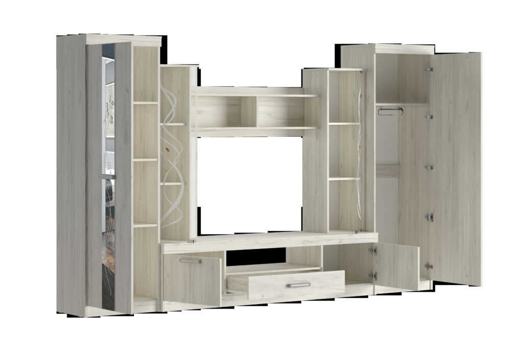 АТЛАНТИДА-2 Б НМ Стенка Дуб Крафт белый №2