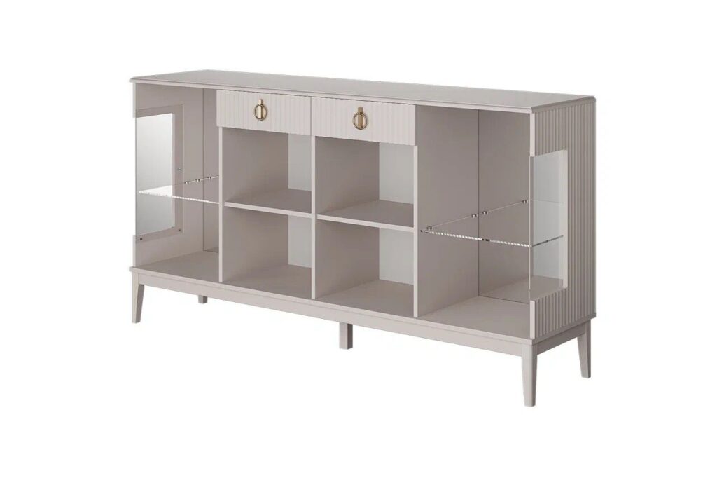 ФАРГО Льняной ЛАК, ТУМБА-БАР 4 ДВЕРИ + 2 ЯЩИКА №5