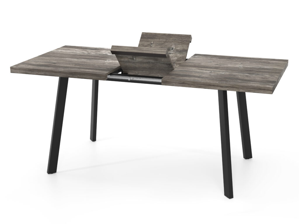 Стол ДУБЛИН КРАФТ (1,4) раздвижной/черный каркас/ЛДСП Сосна пасадена/1400(+380)х850 №2