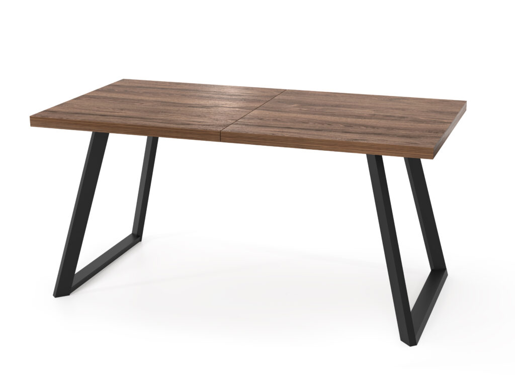 Стол ПРАЙМ КРАФТ (1,6) раздвижной/черный каркас/ЛДСП Дуб чарльстон /1600(+380)х850