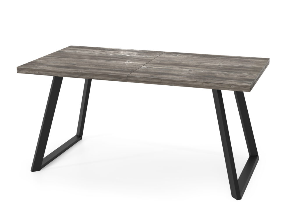 Стол ПРАЙМ КРАФТ (1,6) раздвижной/черный каркас/ЛДСП Сосна пасадена /1600(+380)х850