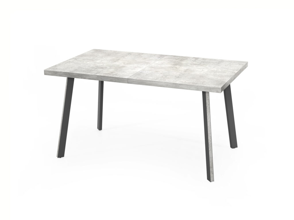 Стол ДУБЛИН КРАФТ-M раздвижной/графит каркас/ЛДСП Цемент светлый /1400(+380)х850 под заказ