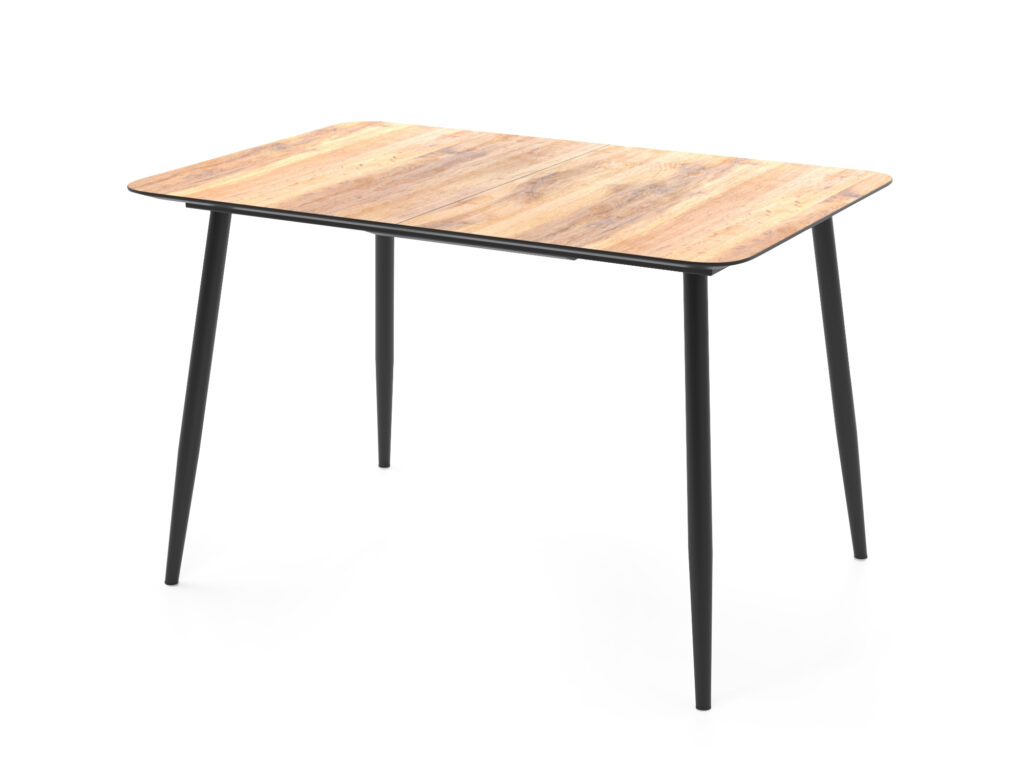 Стол КОРСИКА нераздвижной/черный каркас/пластик пластик Дуб Вотан/1200х800