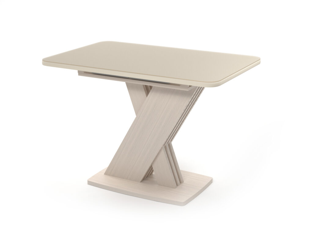 Стол НЕАПОЛЬ раздвижной / бодега светлая /фотопечать бежевая/ 1100(400)х700