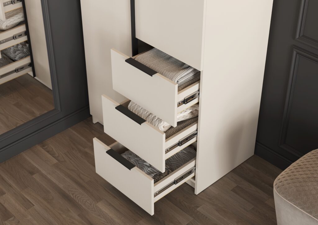 ВЕНТУРО Шкаф ШК-001 (2-ств, с ящиками)  Кашемир №4