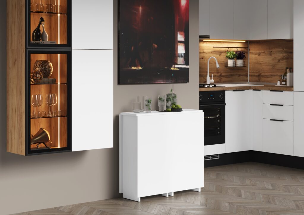 Стол книжка №1 (СТ-001) 262х750х770 (в разложенном 1630х800)  Белый №5