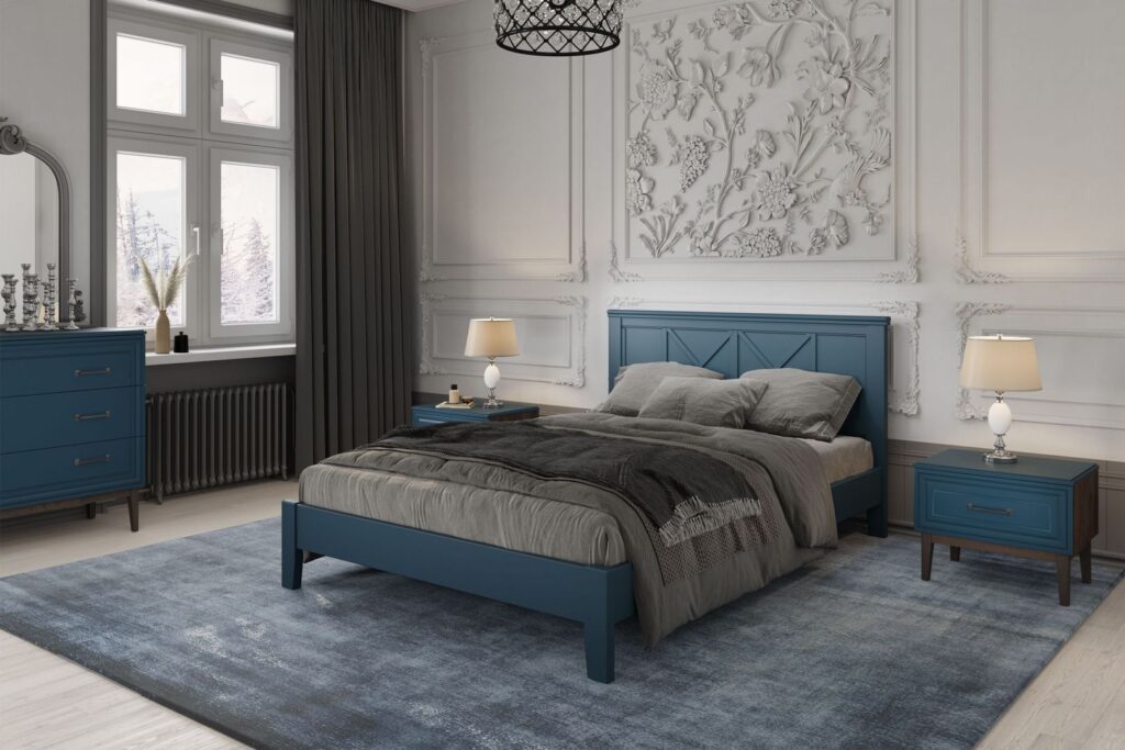 ГРАЦИЯ-2 кровать 1,4м, цвет САПФИРОВЫЙ* №2
