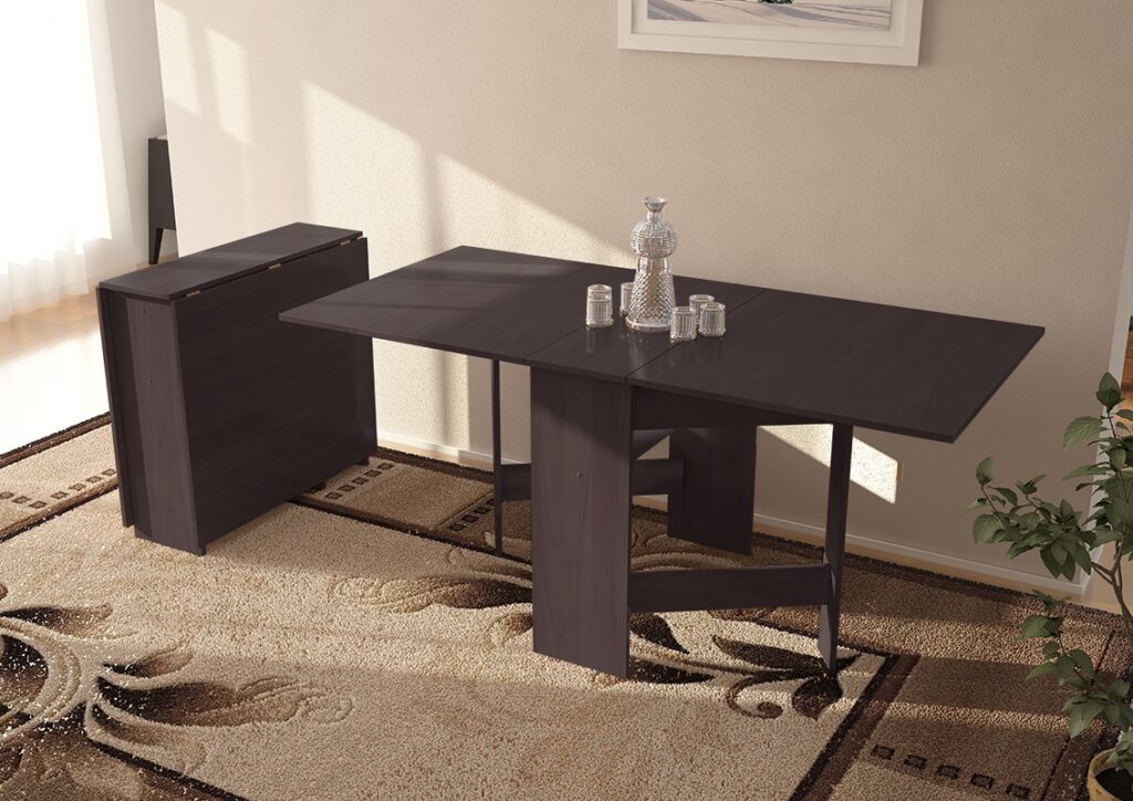 Стол книжка №3 (СТ-003) (1630х800 в разложенном) Венге 285х750х800 Стол книжка №3 (СТ-003) (1630х800 в разложенном) Венге 285х750х800