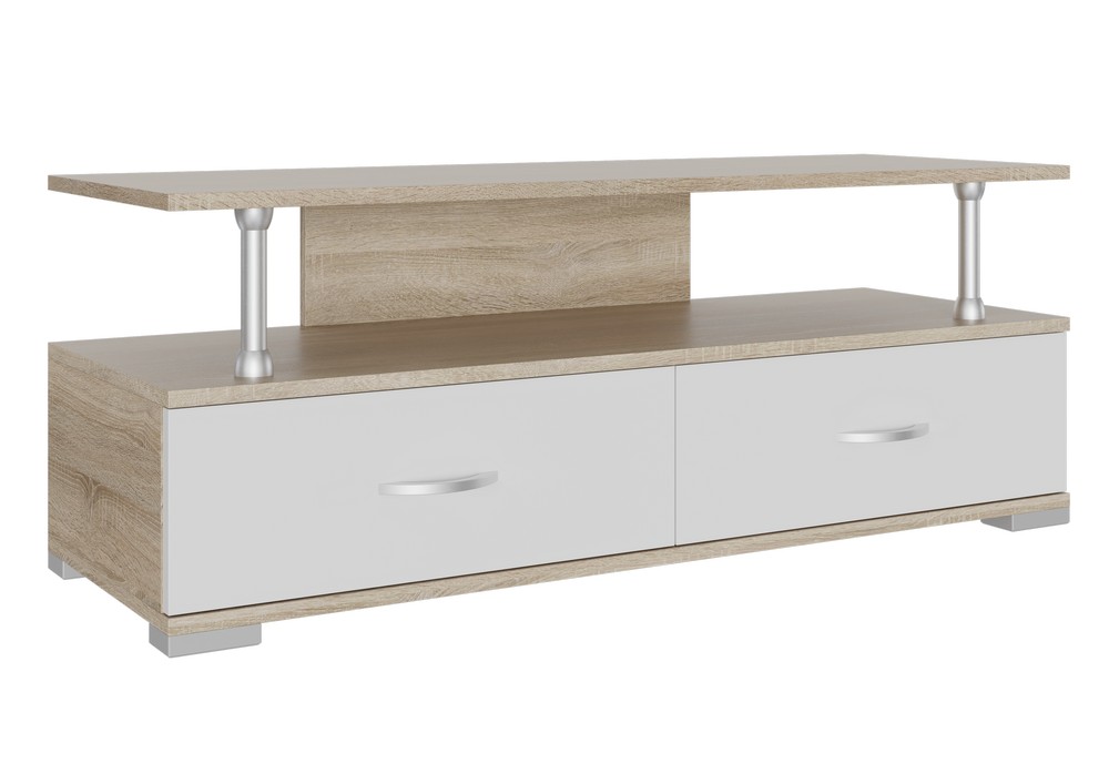 TV_5А Тумба Дуб Сонома светлый/ Белый (Шагрень) TV_5А Тумба Дуб Сонома светлый/ Белый (Шагрень)