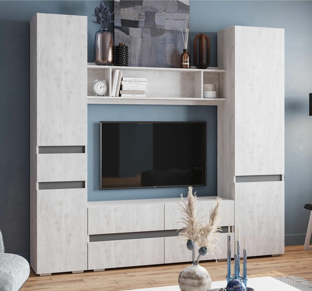 Гостиная «Мрия» светлый бетон пайн Гостиная «Мрия» светлый бетон пайн