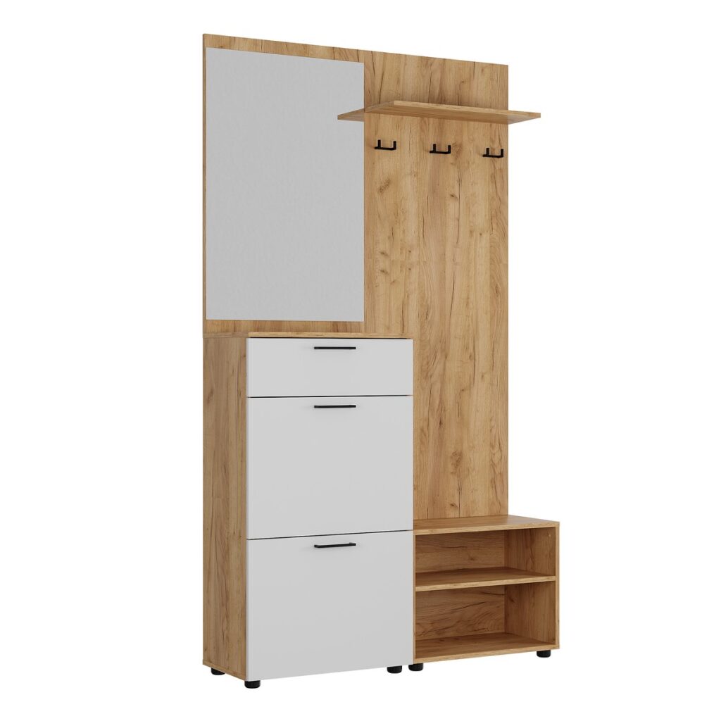 МОНТАНА Прихожая Дуб крафт золотой/Белый