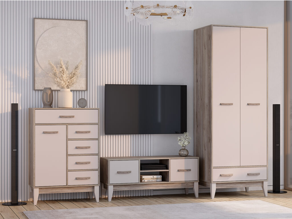 Гостиная «Скандика» Дуб смоки/Кашемир композиция 2 Гостиная «Скандика» Дуб смоки/Кашемир композиция 2