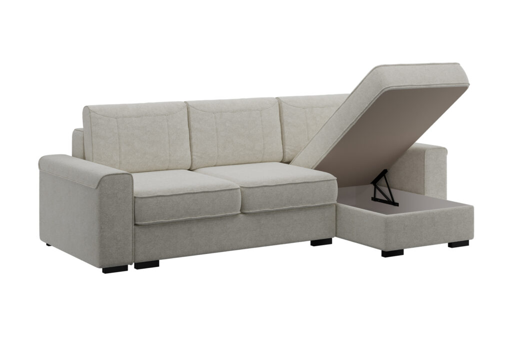 ЛЕОН угловой диван-кровать, 10 ВАРИАНТ перламутровый №2