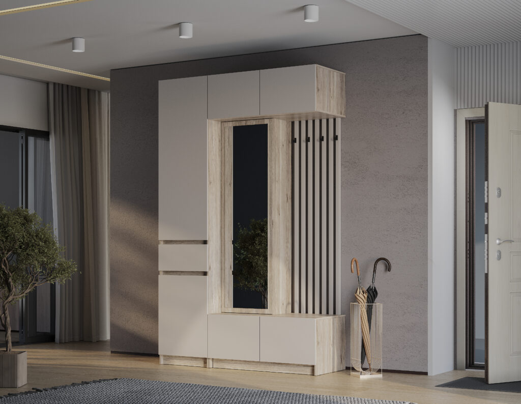 Прихожая «Багира» дуб смоки/кашемир Прихожая «Багира» дуб смоки/кашемир