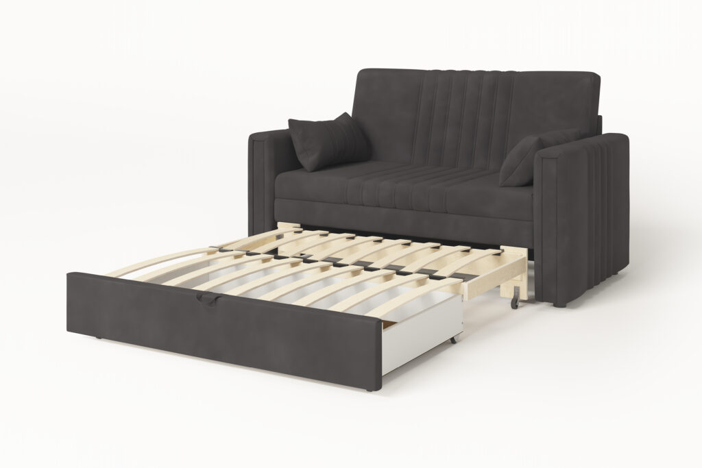 СПЛИН 1200 Диван-кровать 3 ВАРИАНТ графит №3