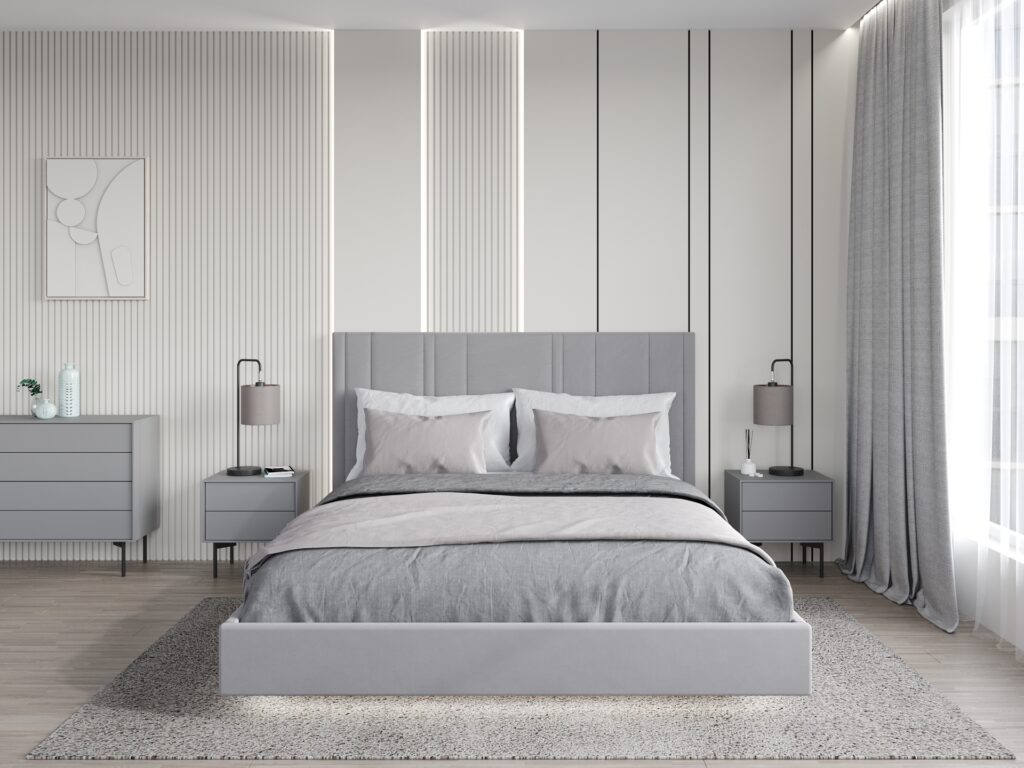 Кровать Глория 1600 с подъемным механизмом ткань Ameli 10 (светло-серый) №3