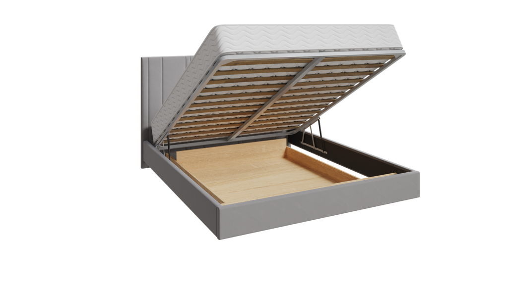 Кровать Глория 1600 с подъемным механизмом ткань Ameli 10 (светло-серый) №5