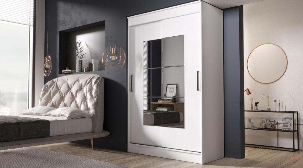 Шкаф-купе Элегант 1 (Белый гладкий) №3