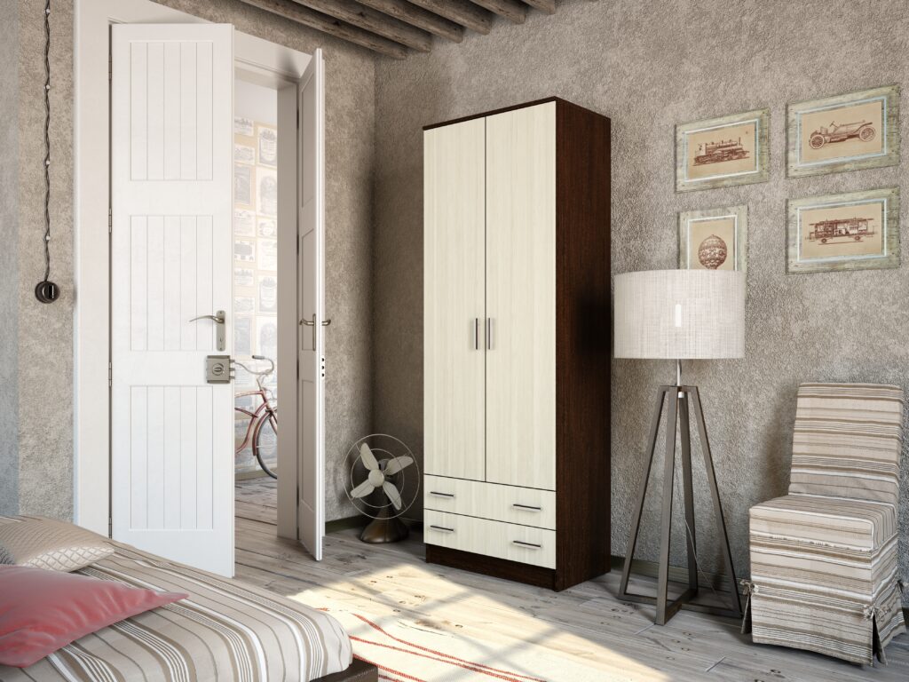 ДУЭТ Шкаф (Б/З) ВЕНГЕ/ЛОРЕДО №3