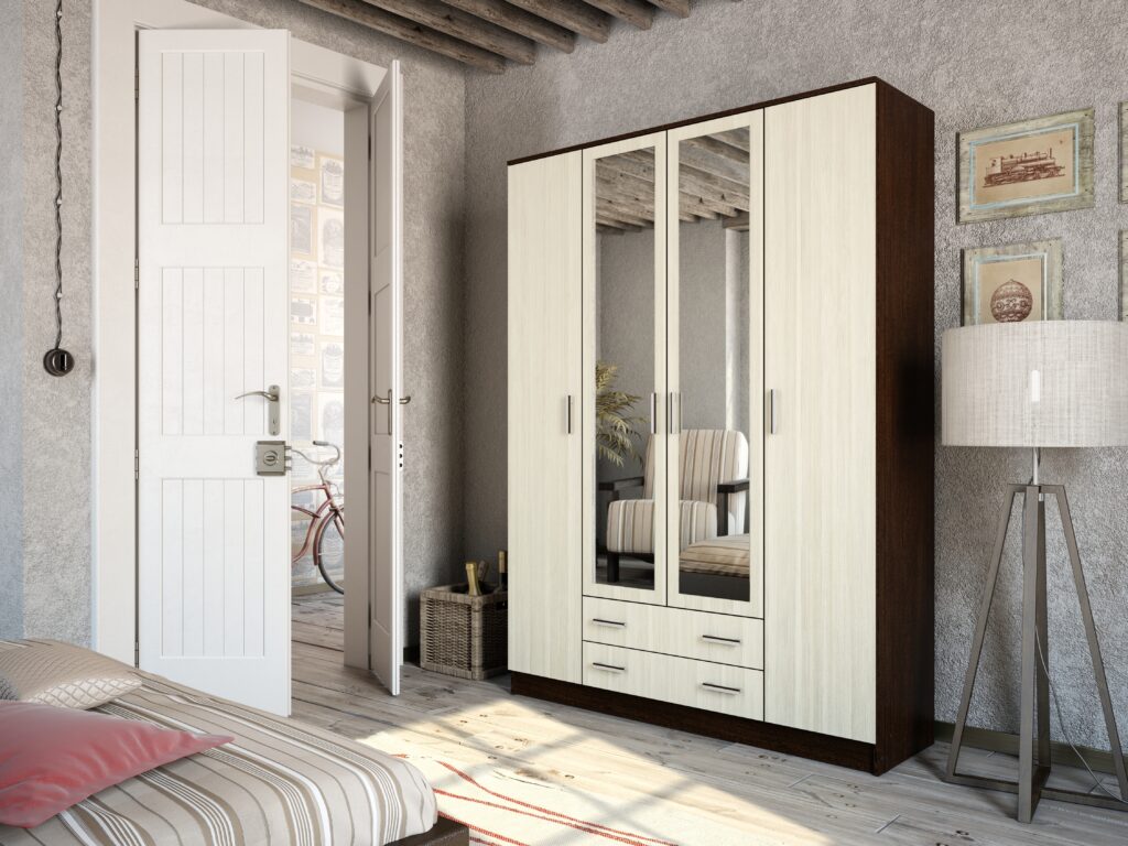 КВАДРО Шкаф (З) ВЕНГЕ/ЛОРЕДО №2