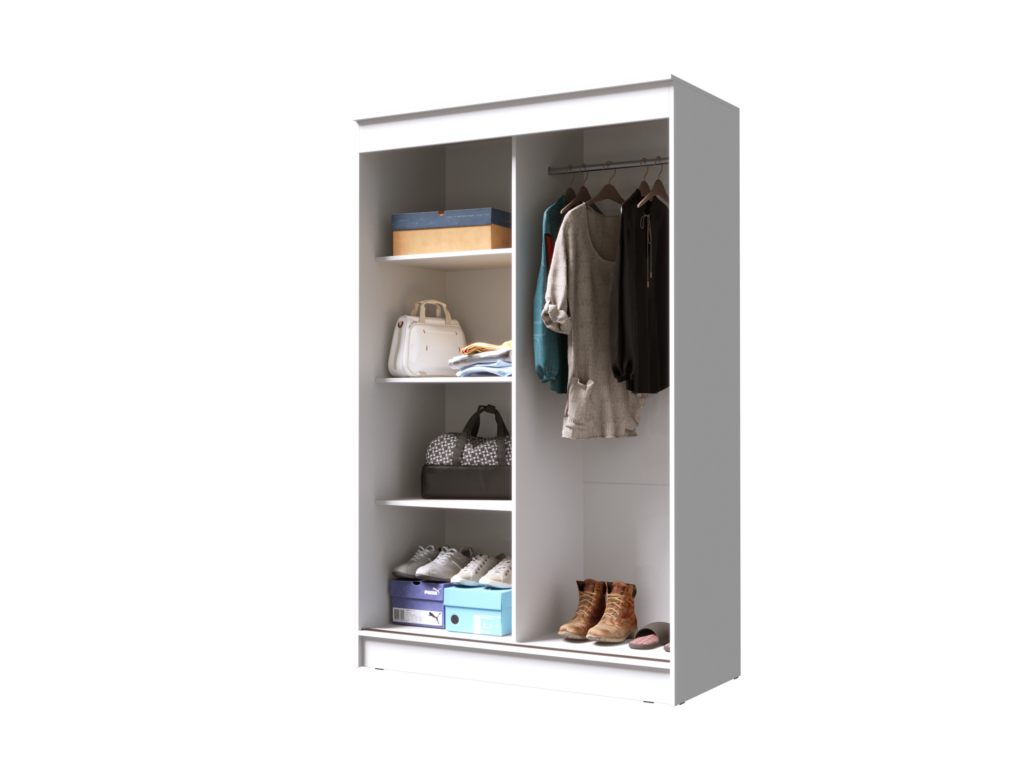 Шкаф-купе Элегант 4 (Белый гладкий) №2